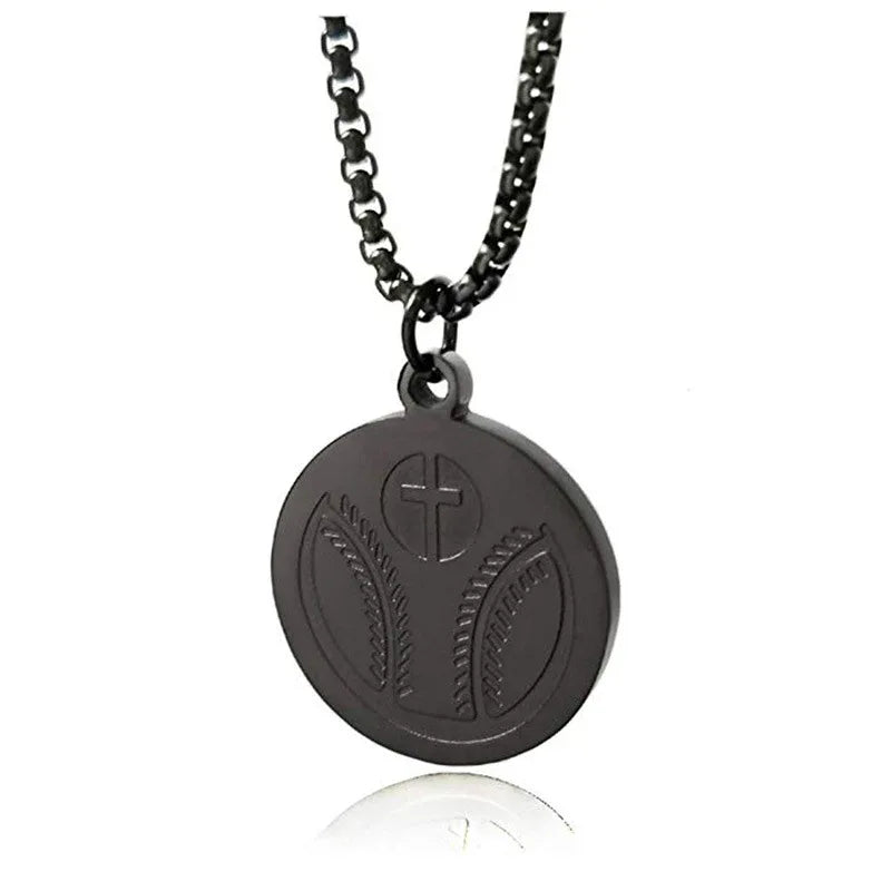 Unisex Baseball Cross Necklace - God Cloth