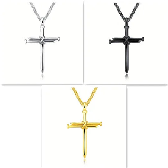 Iron Nail Cross Necklace - God Cloth