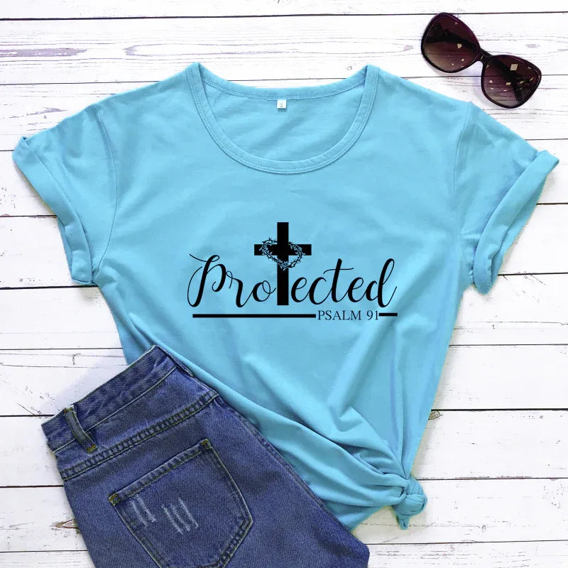 Protected by the Cross T-shirts - God Cloth