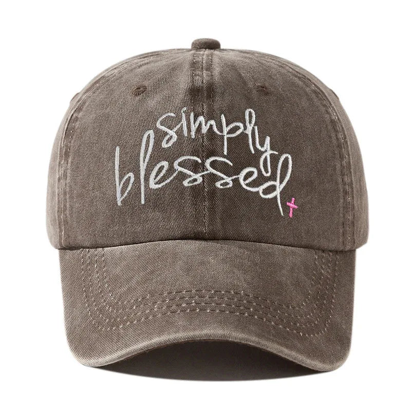 Simply Blessed Wide Brim Baseball Cap - God Cloth