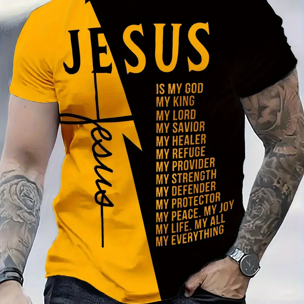 Religious 3D Print Jesus is My Everything T-Shirt - God Cloth