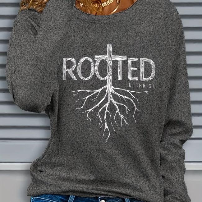 Rooted in Christ Cross & Verse Sweatshirt - God Cloth