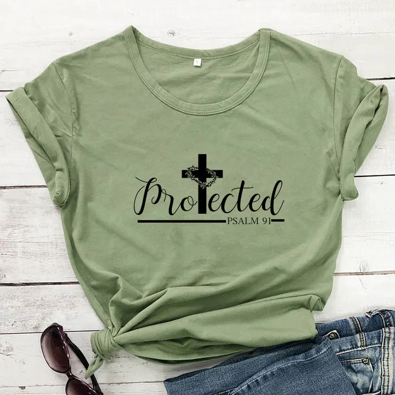 Protected by the Cross T-shirts - God Cloth