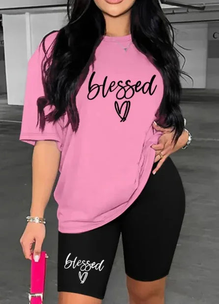 Blessed T-Shirt And Shorts Set - God Cloth