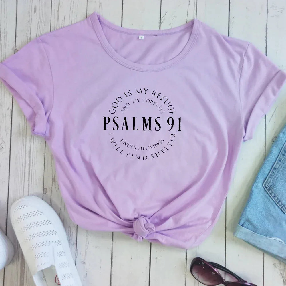 Psalms 91 T-Shirt - God Cloth