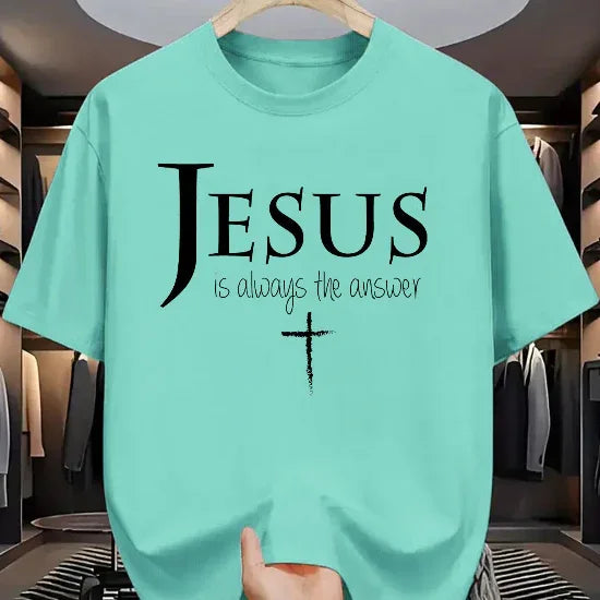 "Jesus is Always the Answer" Christian Graphic Tee - God Cloth