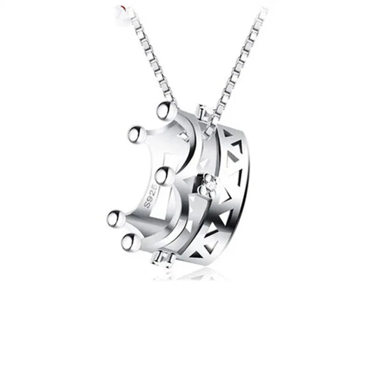 Silver Plated Crown Necklace - God Cloth