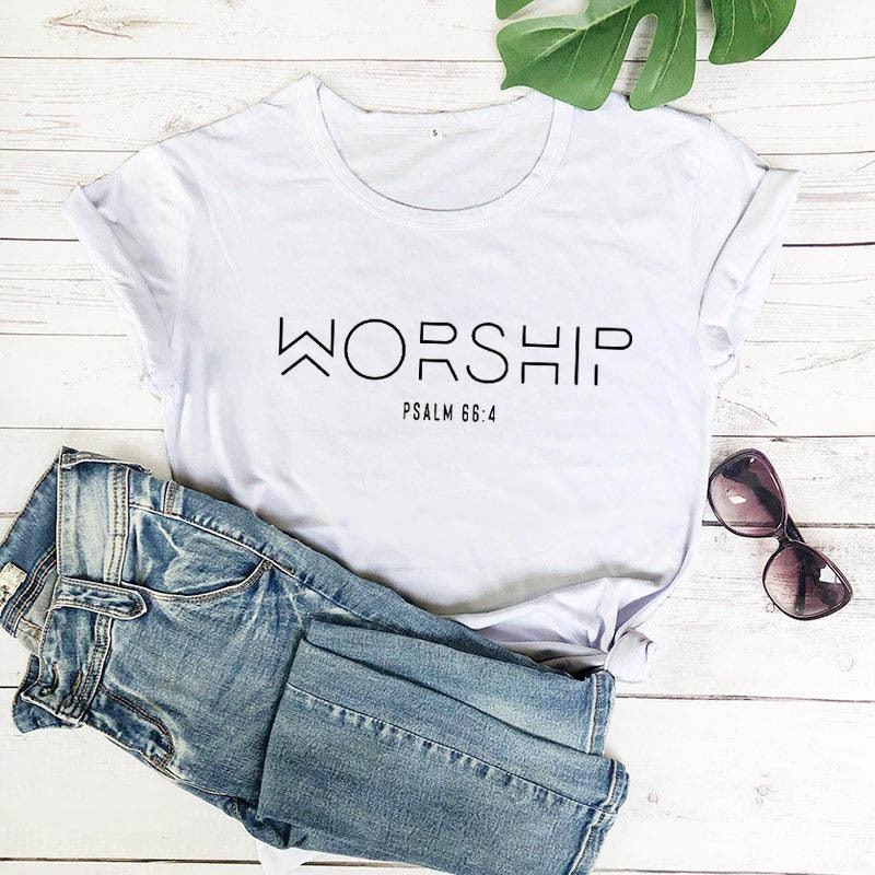 Lady's Worship Scripture T-Shirt - God Cloth