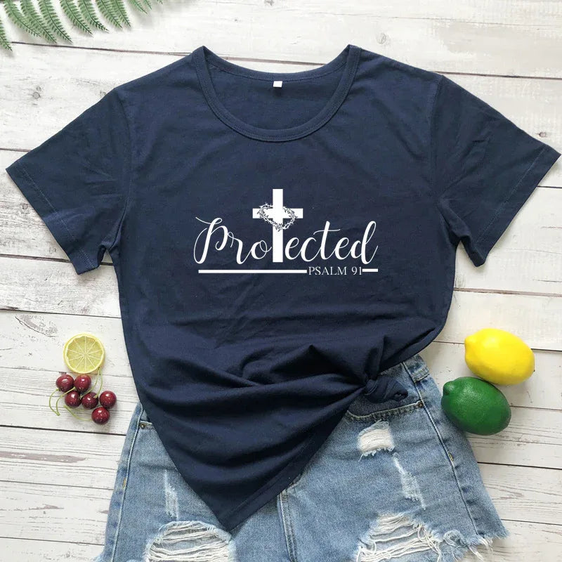 Protected by the Cross T-shirts - God Cloth
