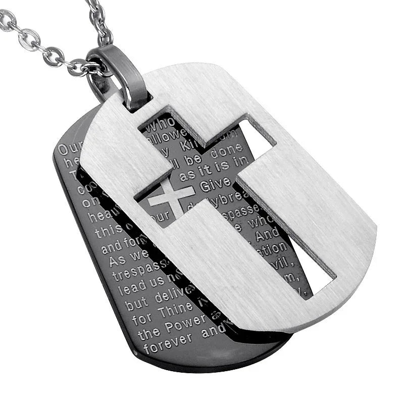 Cross Dog Tag Pendant - God Cloth