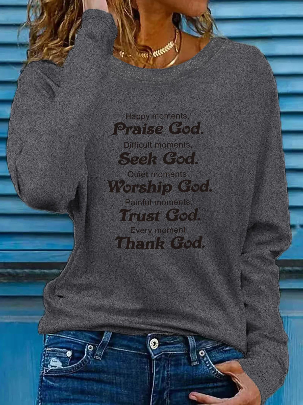 Women's Inspirational Long Sleeve T-Shirt - God Cloth