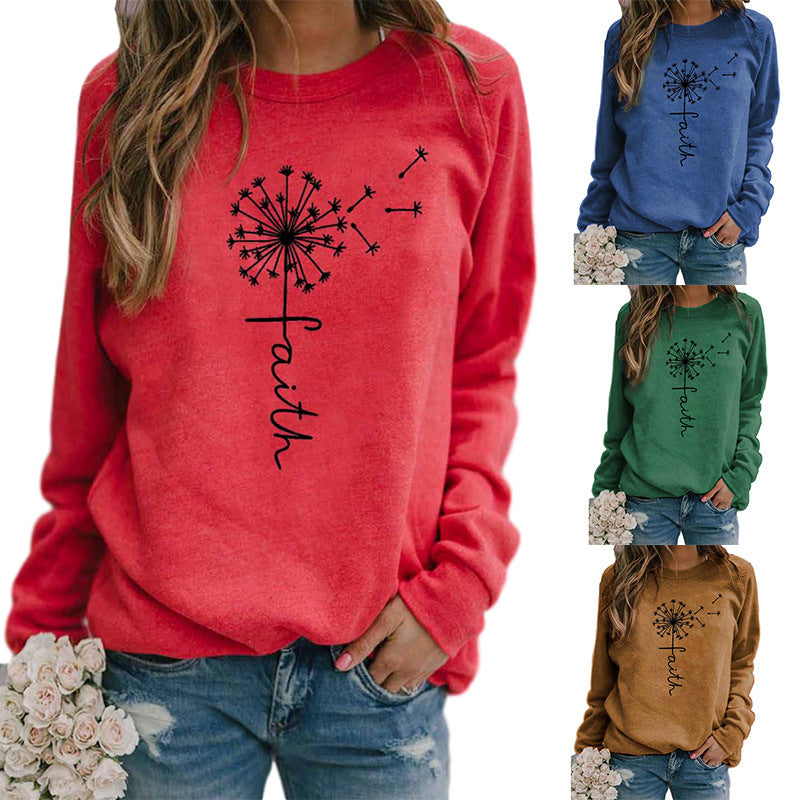 Faith Round Neck Long Sleeve Sweatshirt