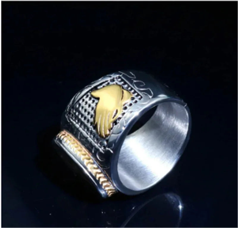 Intricate European-Style Cross Ring - God Cloth