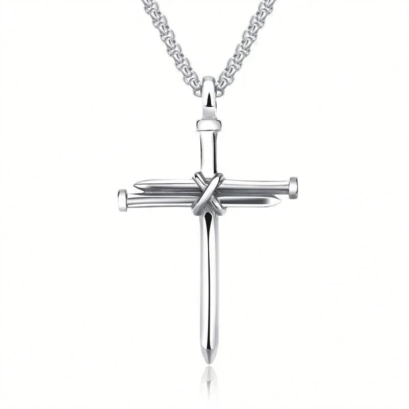 Iron Nail Cross Necklace - God Cloth