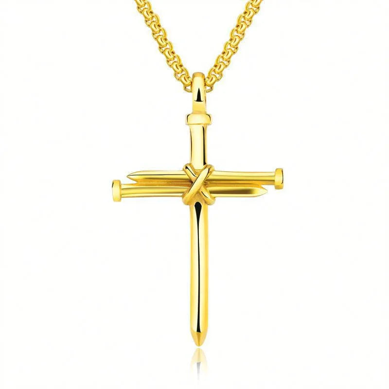 Iron Nail Cross Necklace - God Cloth