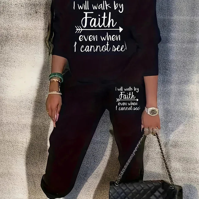 Plus Size Christian Sweatsuits 2pc Set - God Cloth