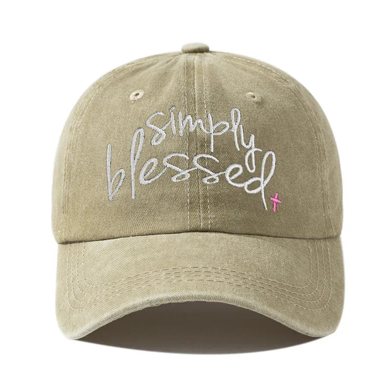 Simply Blessed Wide Brim Baseball Cap - God Cloth