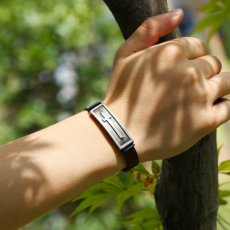 Christian Cowhide Belt Bracelet