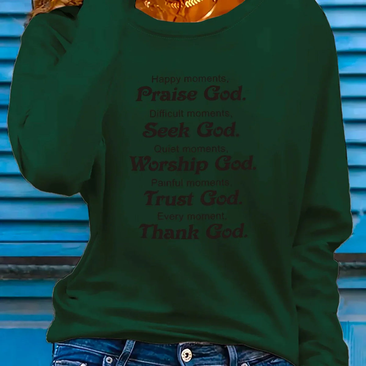 Women's Inspirational Long Sleeve T-Shirt - God Cloth