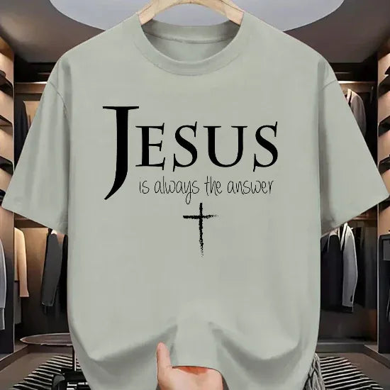 "Jesus is Always the Answer" Christian Graphic Tee - God Cloth