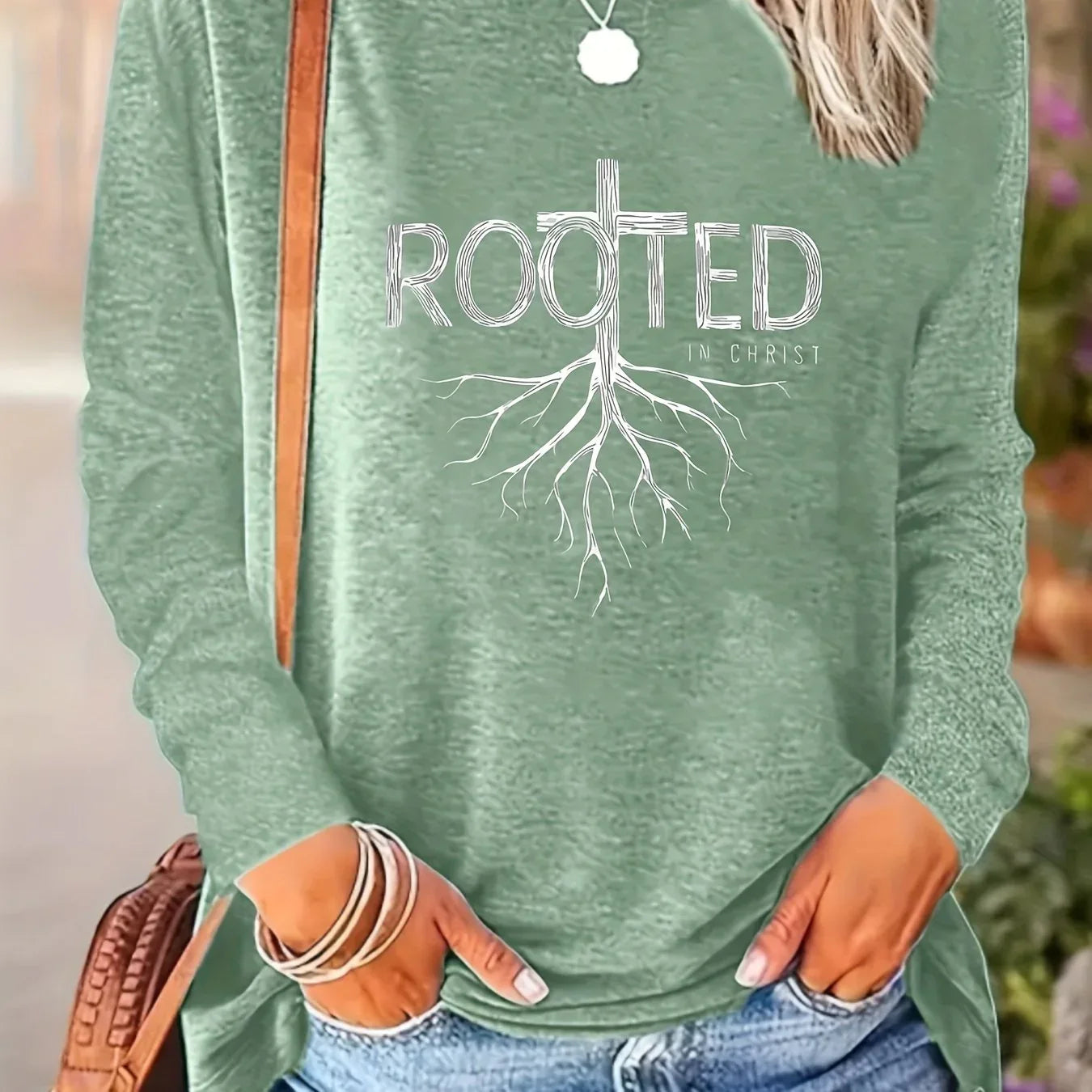 Rooted in Christ Cross & Verse Sweatshirt - God Cloth