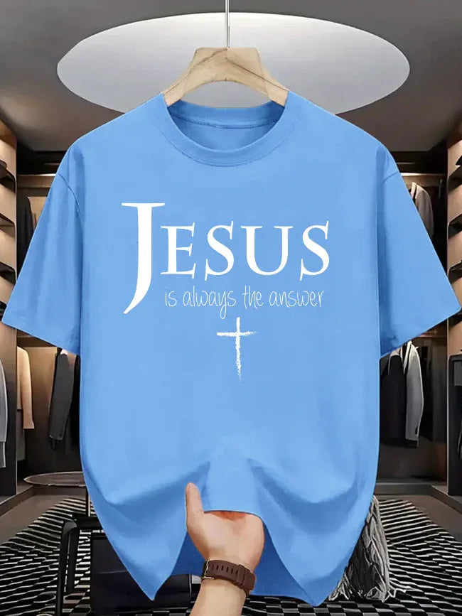 "Jesus is Always the Answer" Christian Graphic Tee - God Cloth