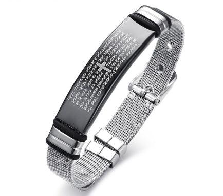 Men's Stainless Steel Cross Bracelet - God Cloth