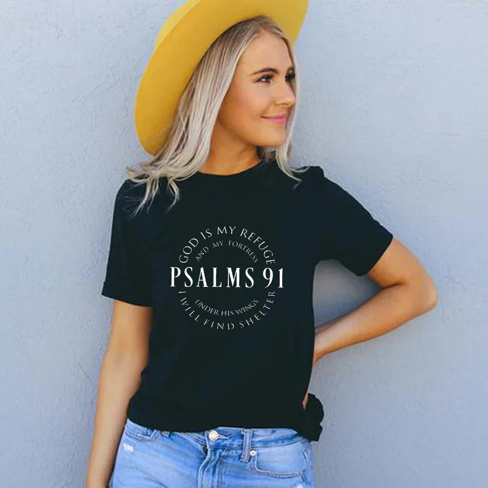 Psalms 91 T-Shirt - God Cloth