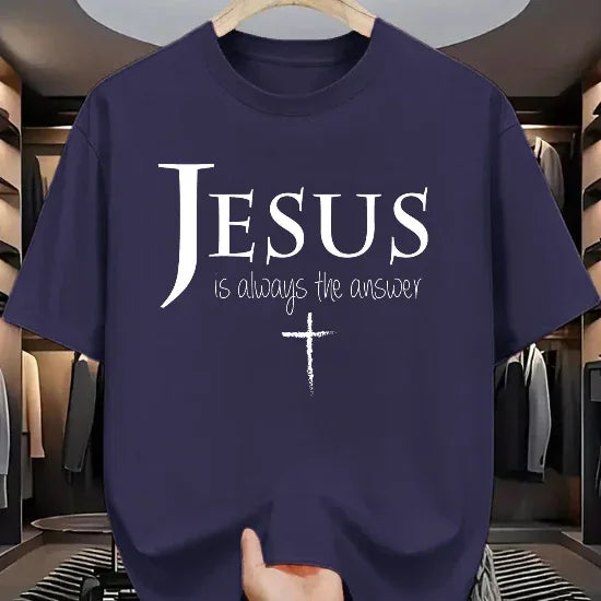 "Jesus is Always the Answer" Christian Graphic Tee - God Cloth