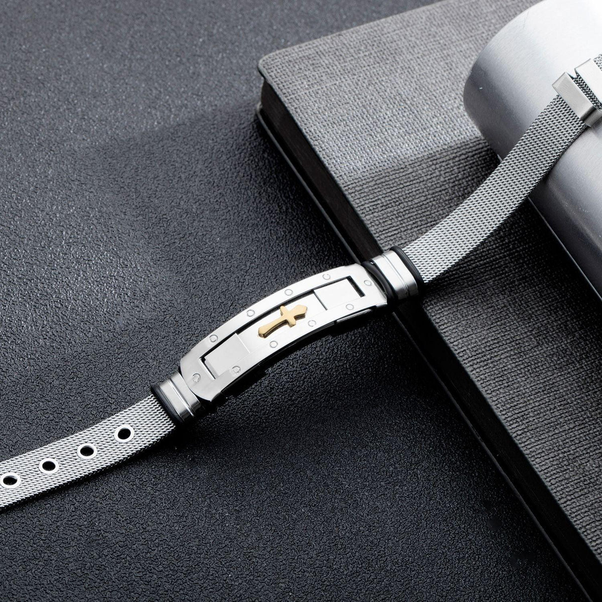 Men's Stainless Steel Cross Bracelet - God Cloth