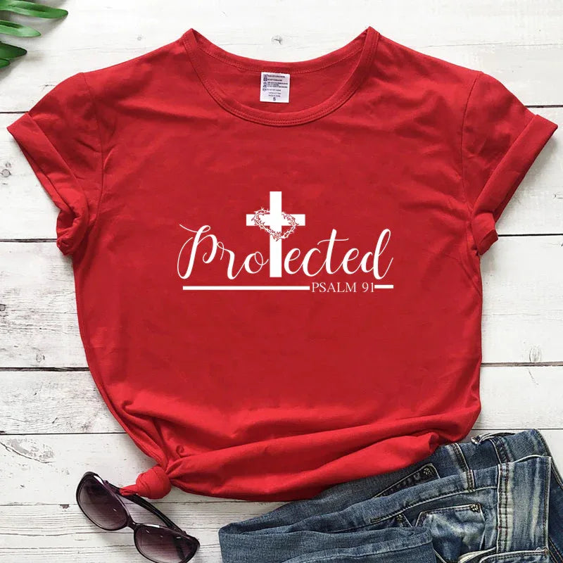 Protected by the Cross T-shirts - God Cloth
