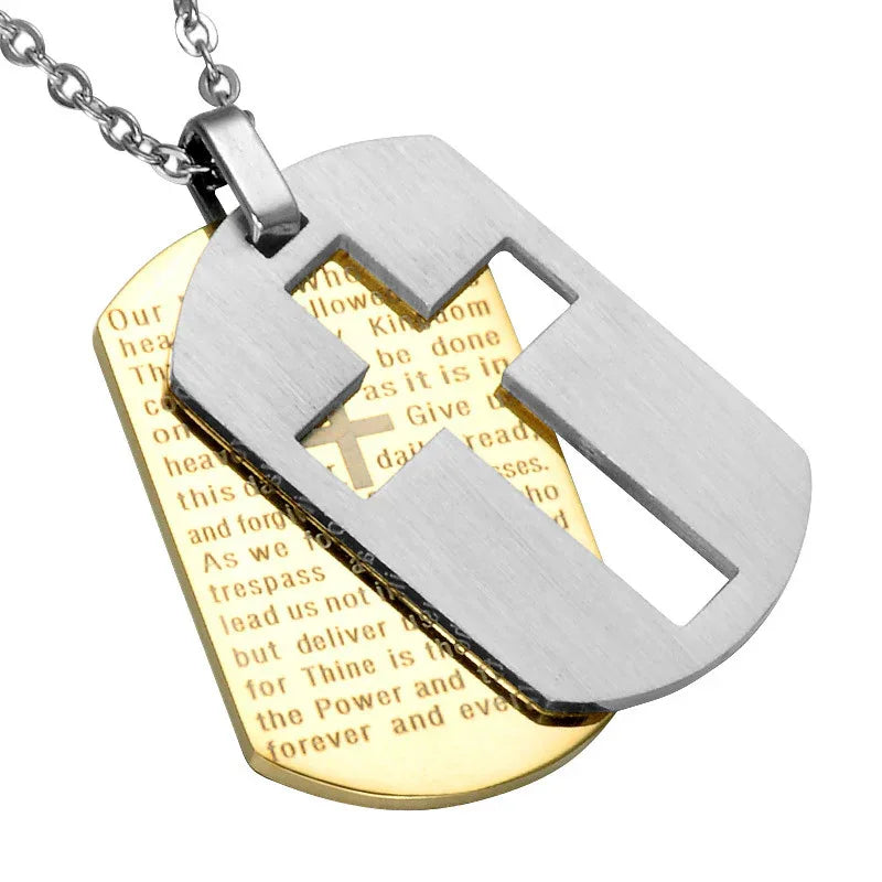 Cross Dog Tag Pendant - God Cloth