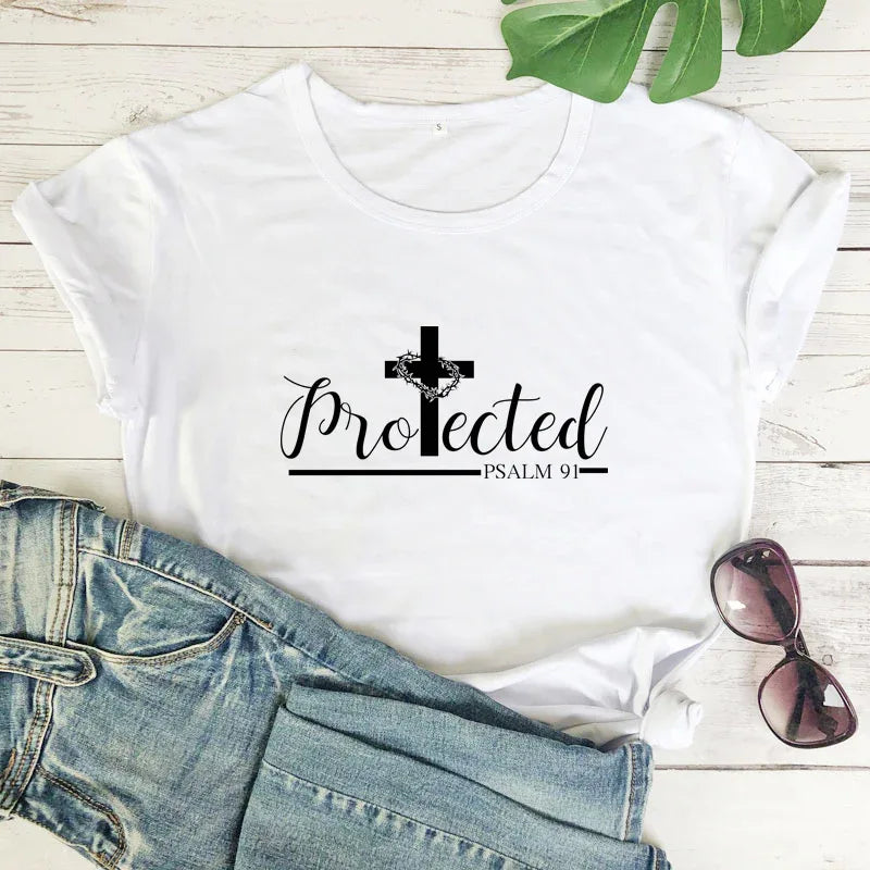 Protected by the Cross T-shirts - God Cloth