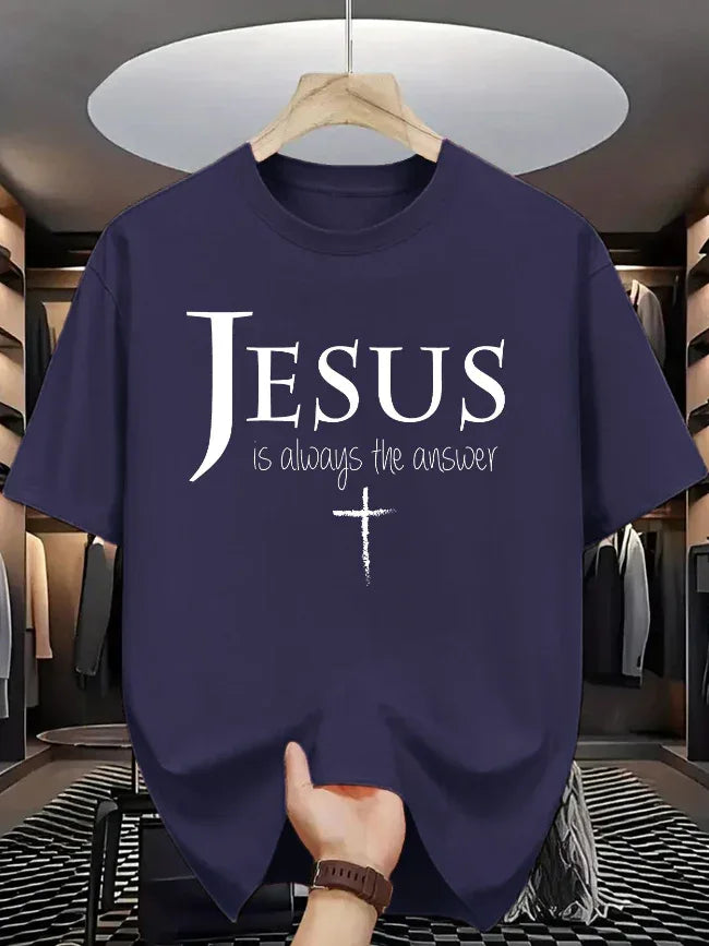 "Jesus is Always the Answer" Christian Graphic Tee - God Cloth