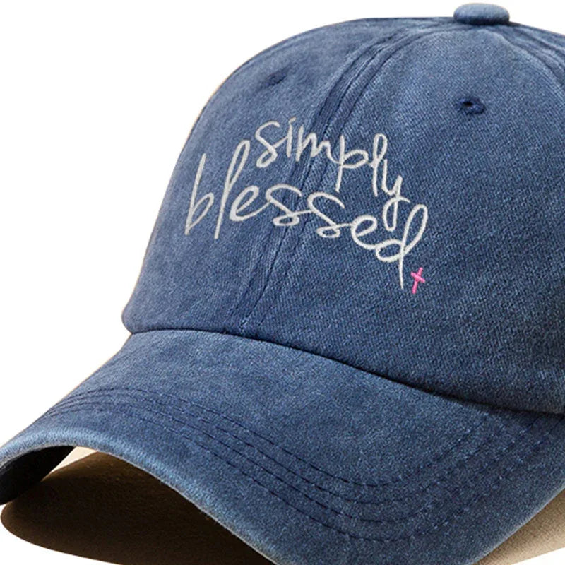 Simply Blessed Wide Brim Baseball Cap - God Cloth