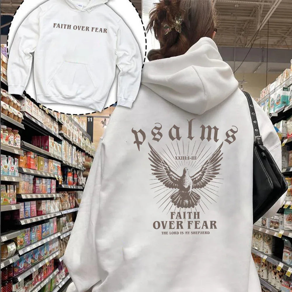 Psalms Faith Over Fear Hoodie - God Cloth