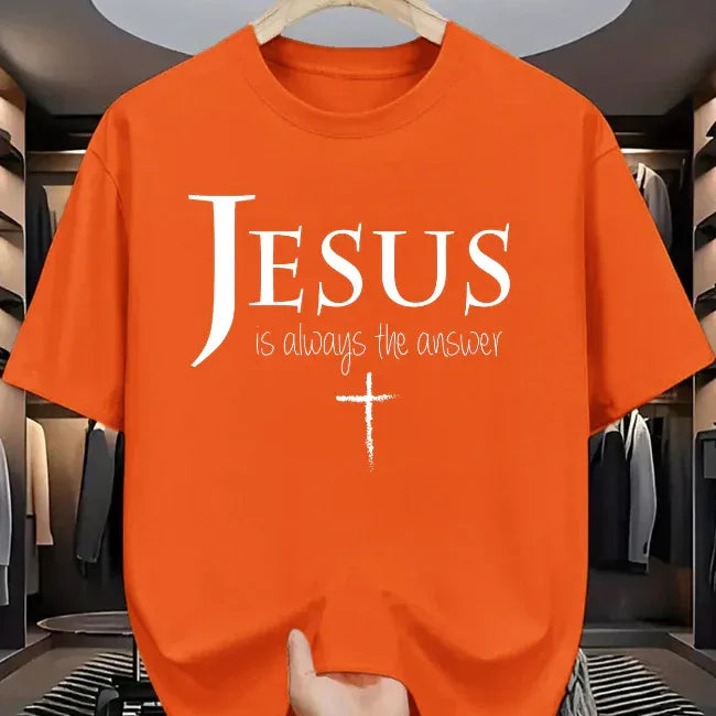 "Jesus is Always the Answer" Christian Graphic Tee - God Cloth