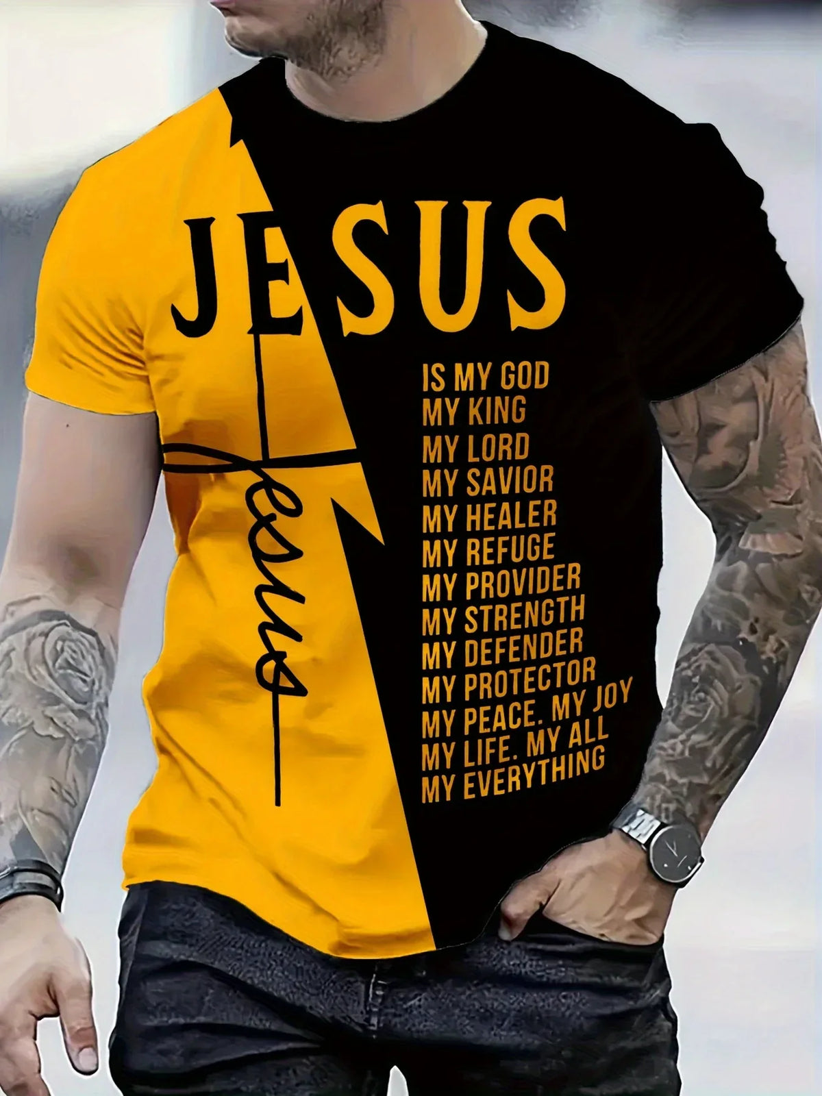 Religious 3D Print Jesus is My Everything T-Shirt - God Cloth