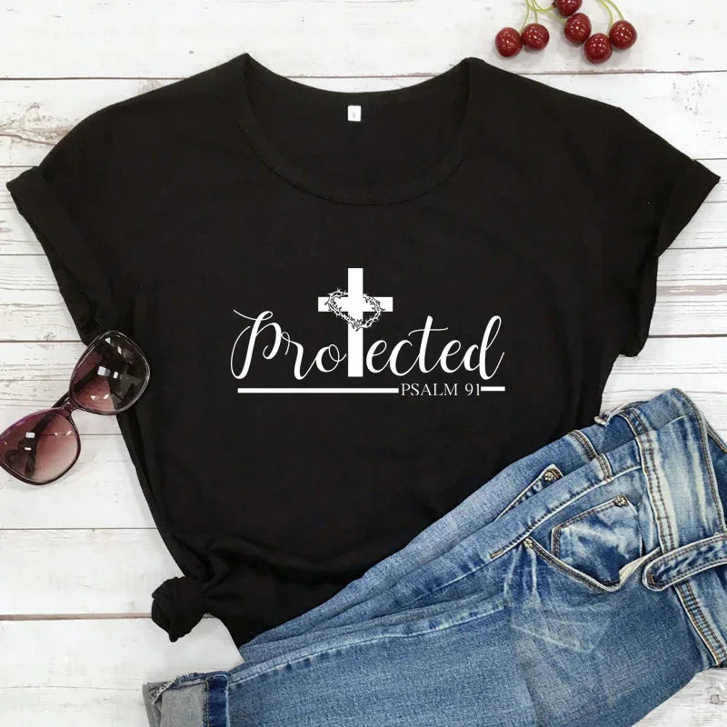 Protected by the Cross T-shirts - God Cloth