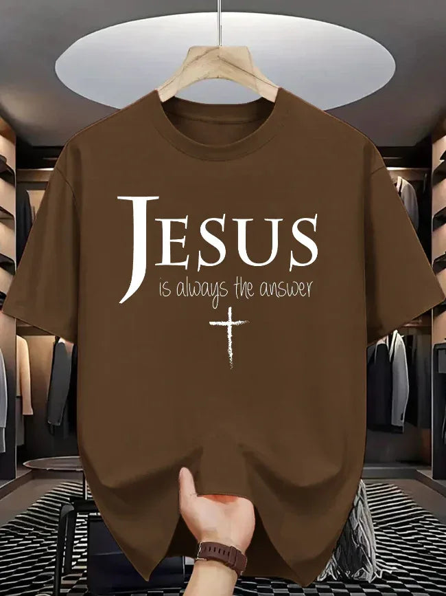 "Jesus is Always the Answer" Christian Graphic Tee - God Cloth