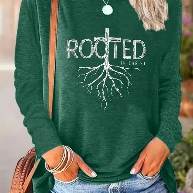 Rooted in Christ Cross & Verse Sweatshirt - God Cloth