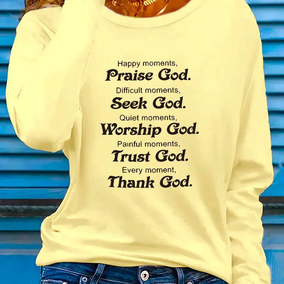Women's Inspirational Long Sleeve T-Shirt - God Cloth