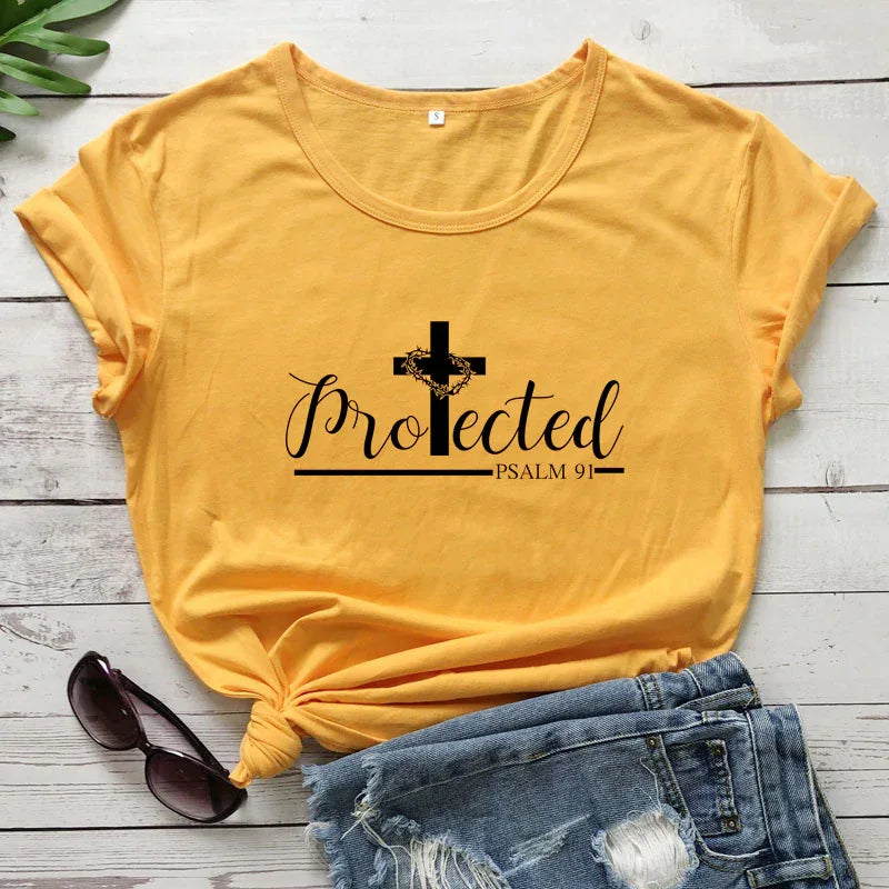 Protected by the Cross T-shirts - God Cloth
