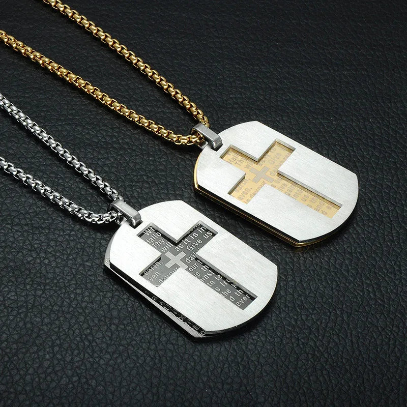 Cross Dog Tag Pendant - God Cloth