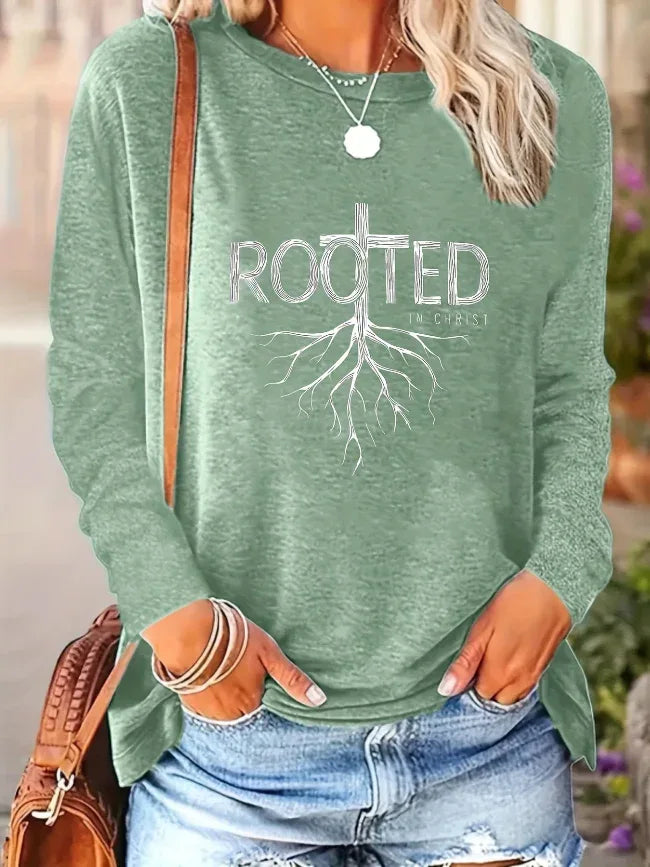 Rooted in Christ Cross & Verse Sweatshirt - God Cloth