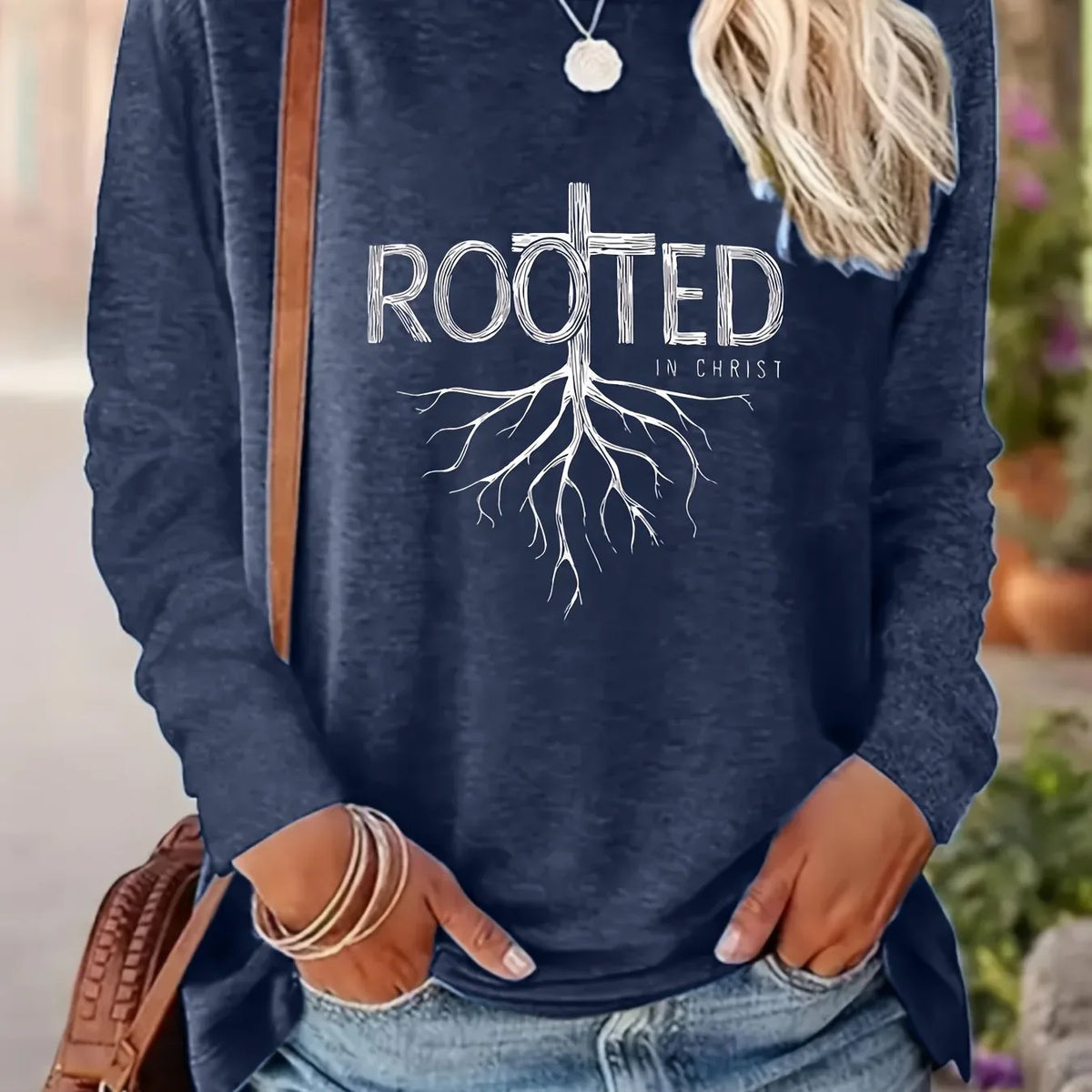 Rooted in Christ Cross & Verse Sweatshirt - God Cloth