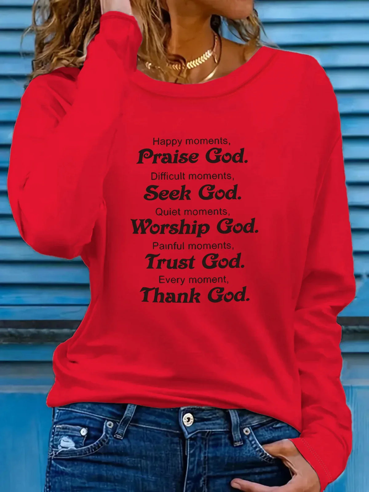 Women's Inspirational Long Sleeve T-Shirt - God Cloth