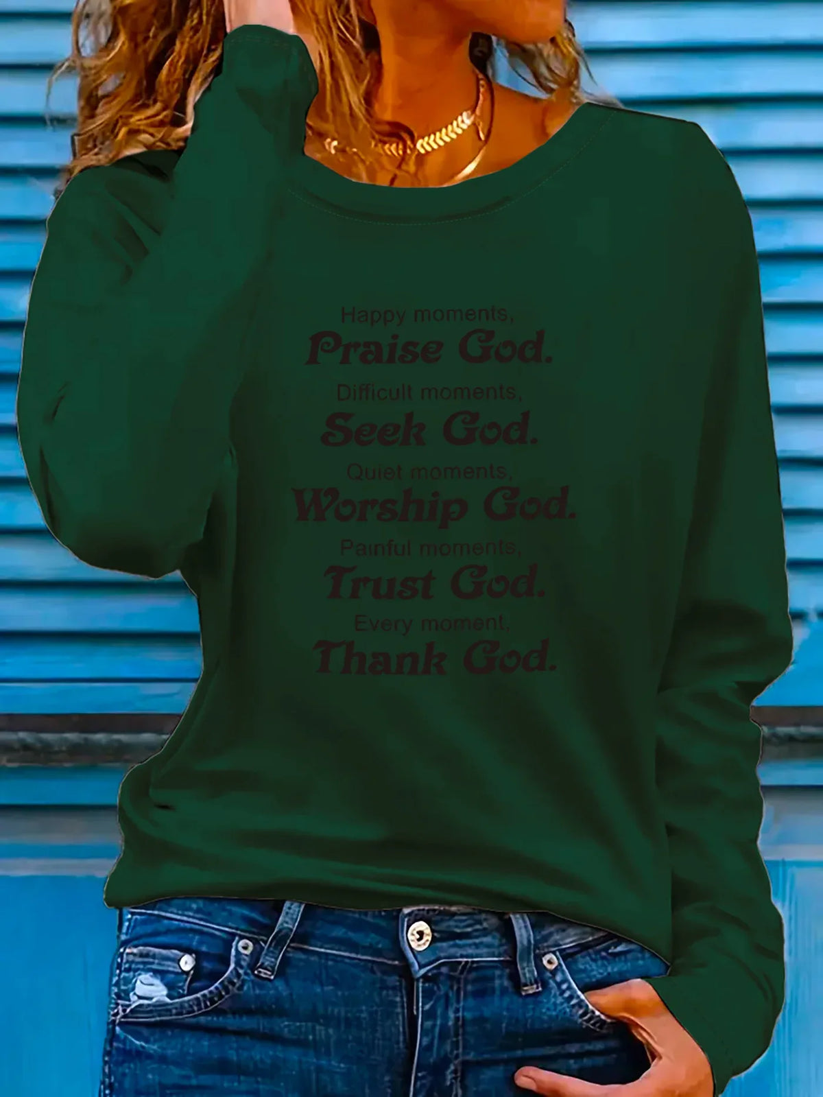 Women's Inspirational Long Sleeve T-Shirt - God Cloth