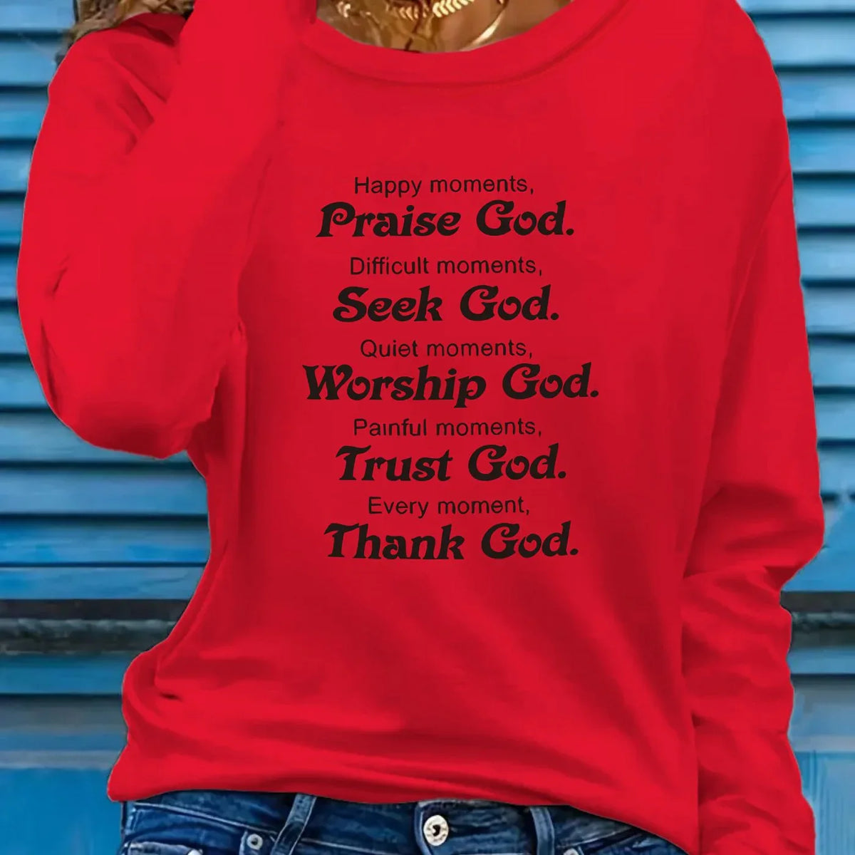 Women's Inspirational Long Sleeve T-Shirt - God Cloth
