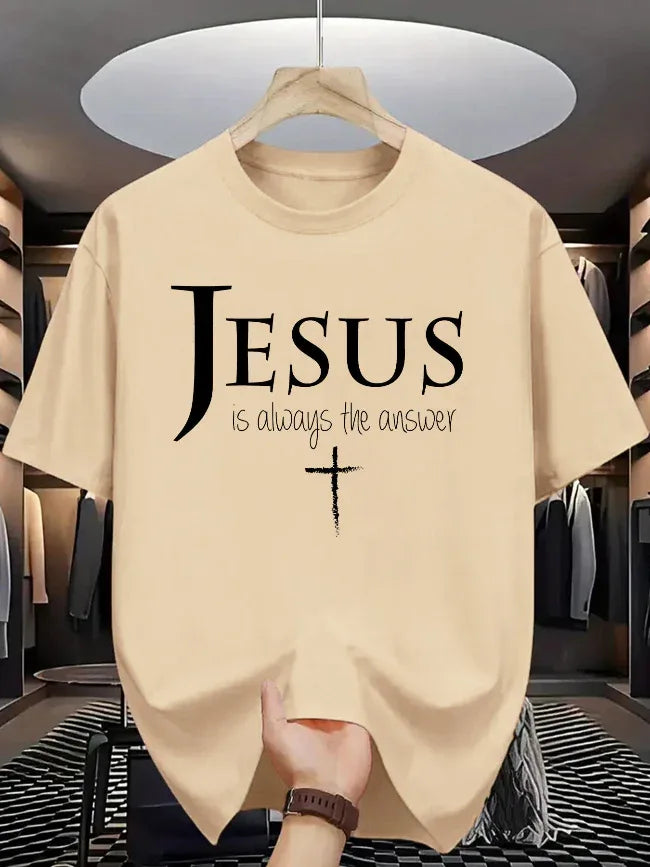 "Jesus is Always the Answer" Christian Graphic Tee - God Cloth